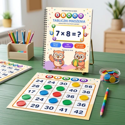 Bingo násobilka — celá rodina hraje, dítě počítá